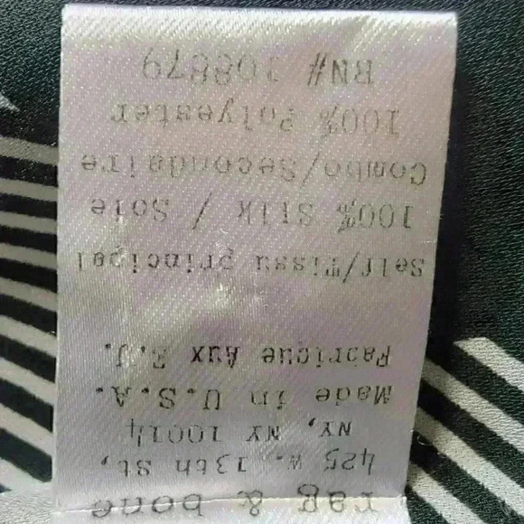 Rag & Bone Women's Forest Green and Ivory Harper Magnified Houndstooth Top XS - Picture 11 of 13